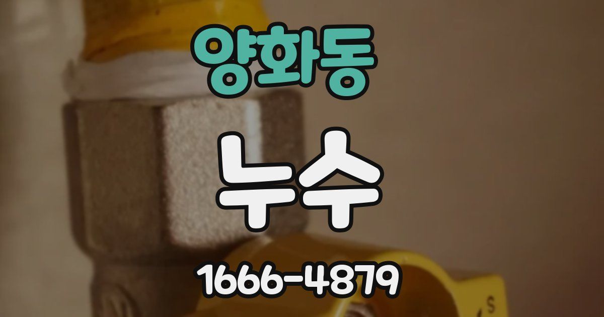 양화동 누수