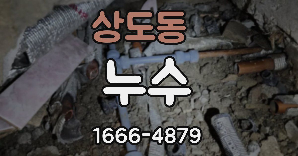 상도동 누수
