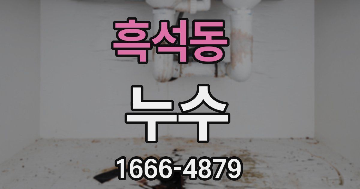 흑석동 누수