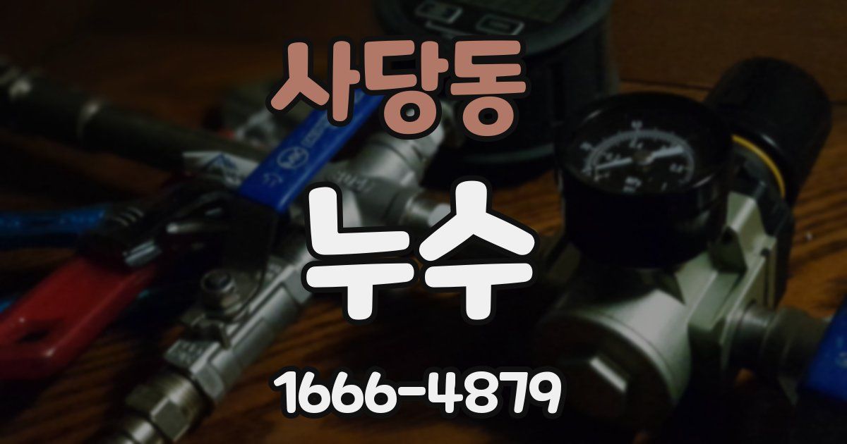 사당동 누수