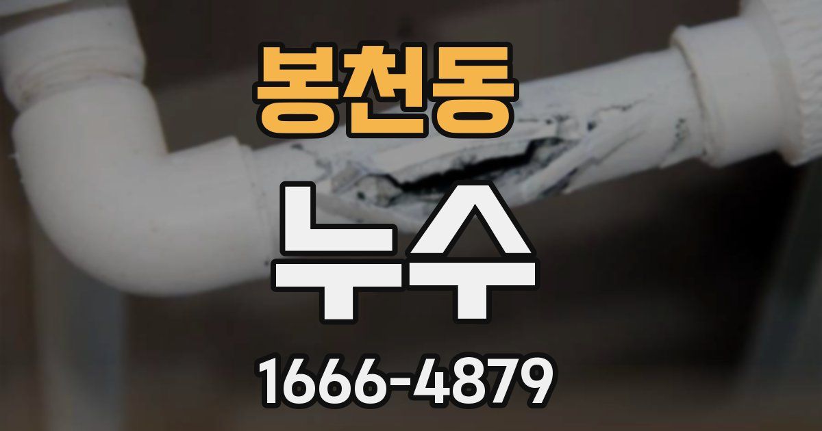 봉천동 누수