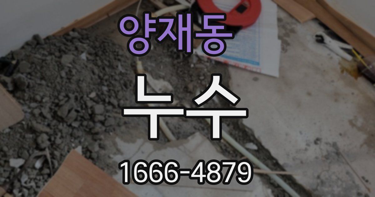양재동 누수