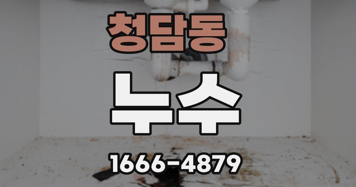 청담동 누수