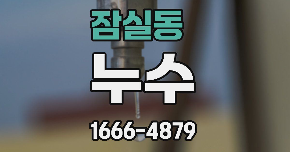 잠실동 누수