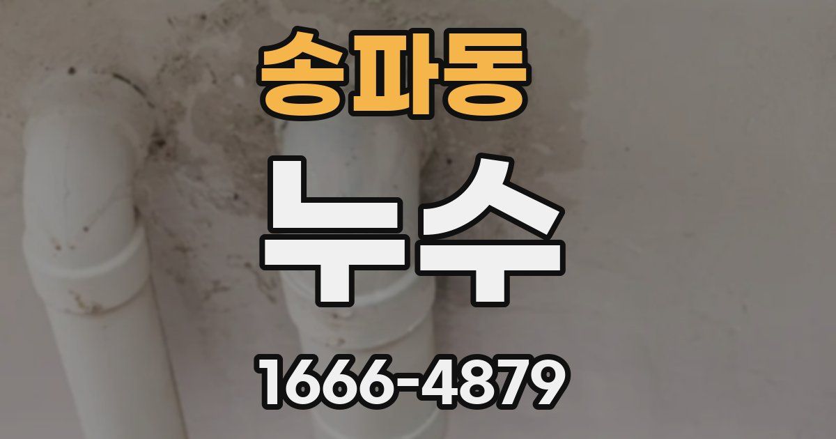 송파동 누수