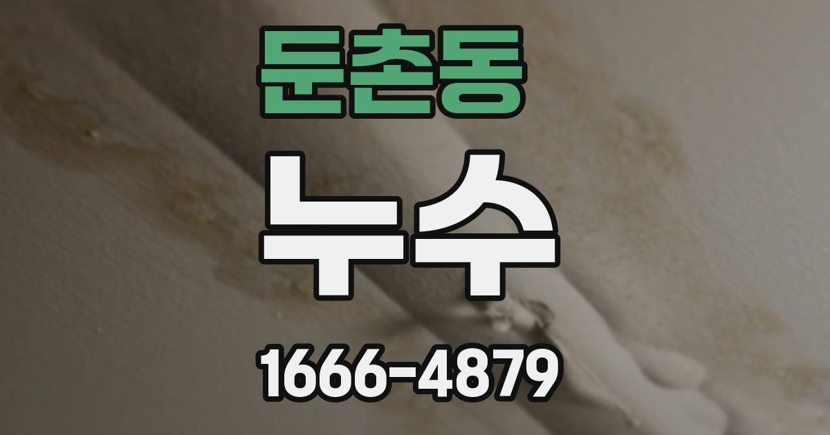둔촌동 누수