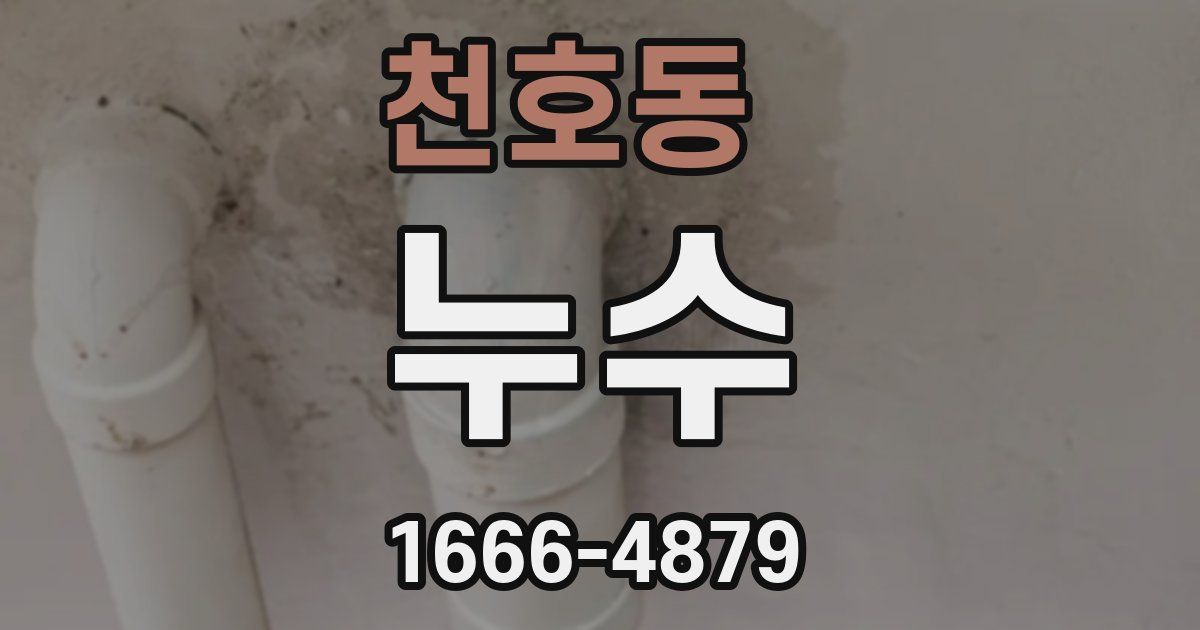 천호동 누수