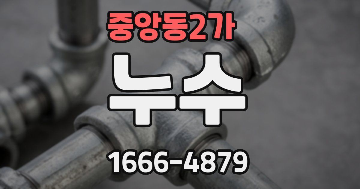 중앙동2가 누수