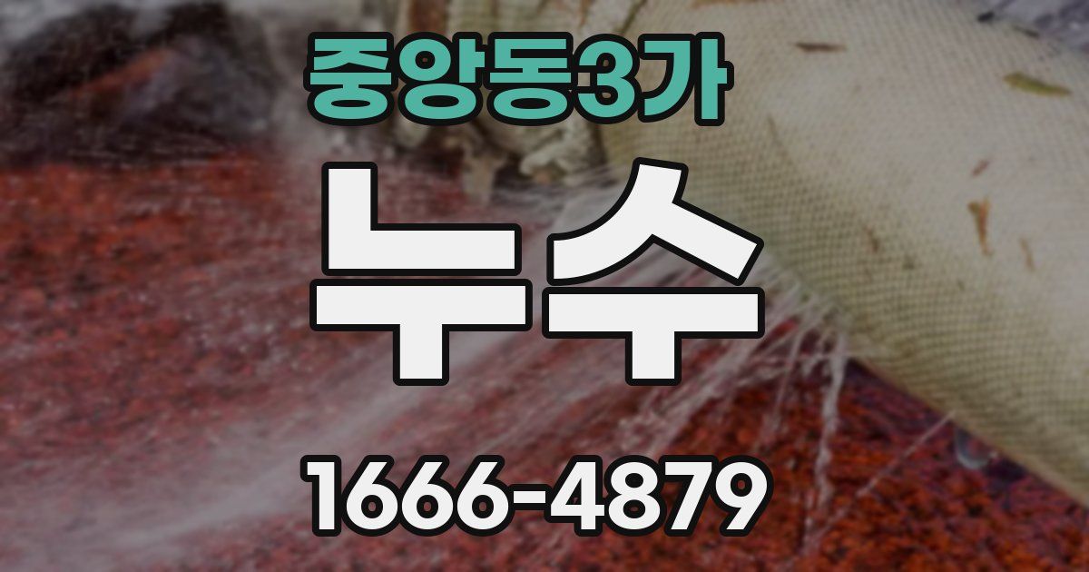 중앙동3가 누수