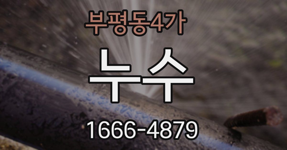 부평동4가 누수