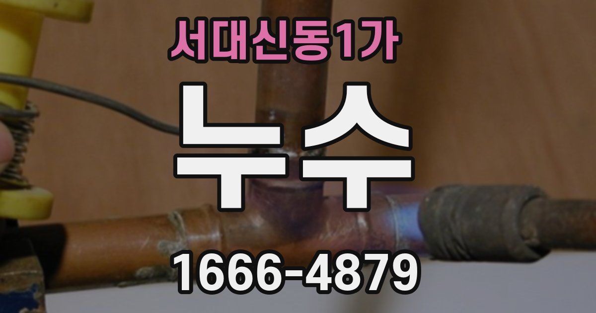 서대신동1가 누수
