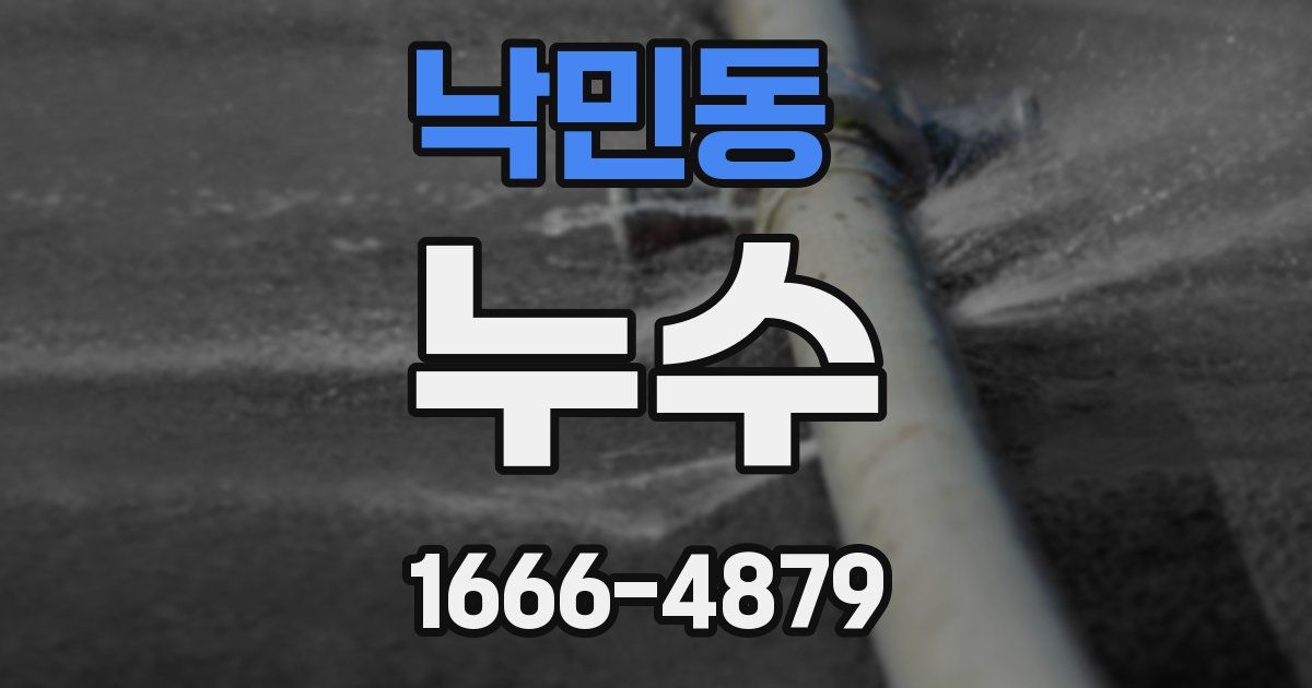 낙민동 누수