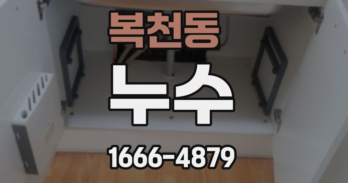 복천동 누수