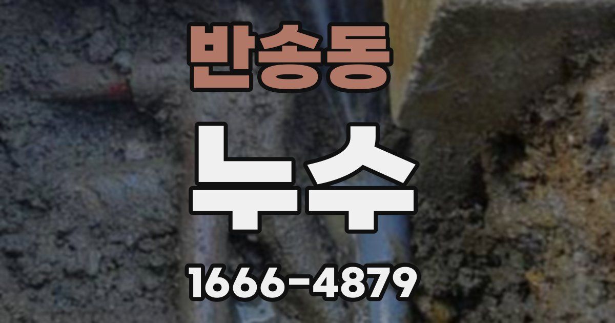 반송동 누수