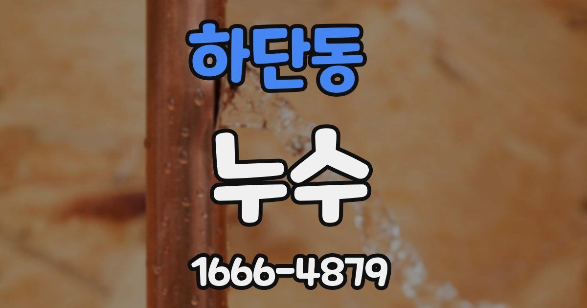 하단동 누수
