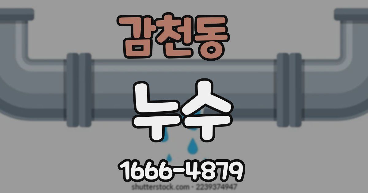 감천동 누수