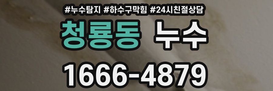 청룡동 누수