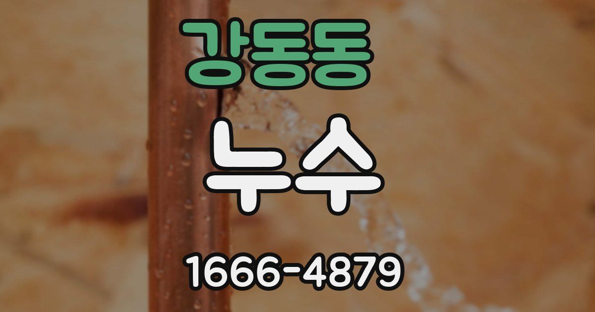 강동동 누수
