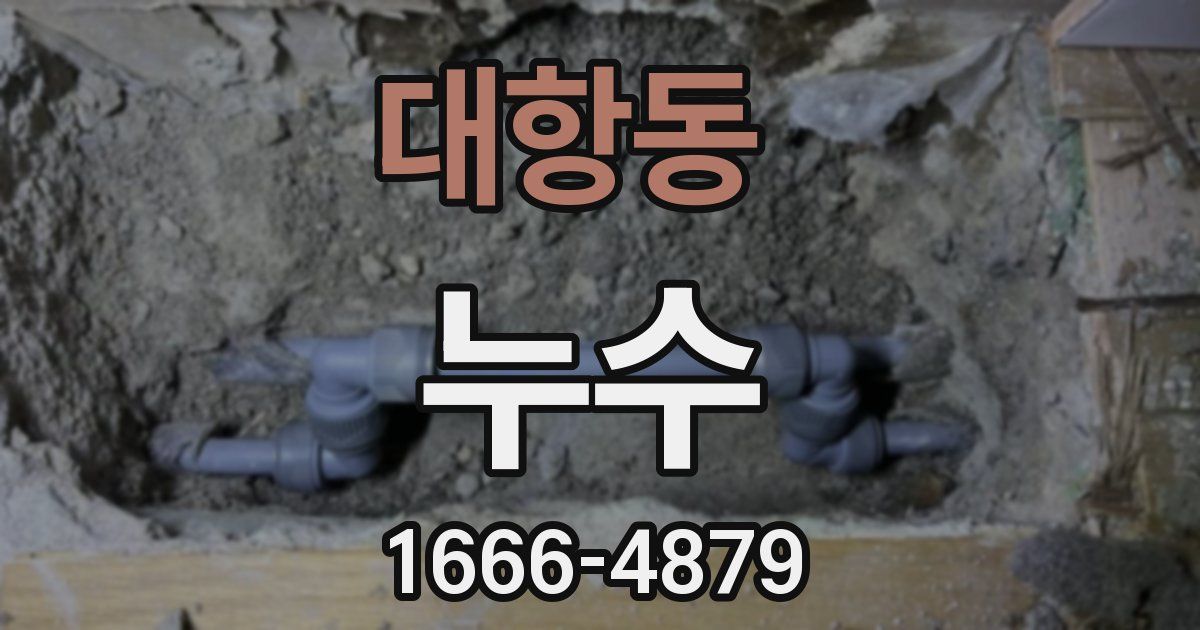 대항동 누수