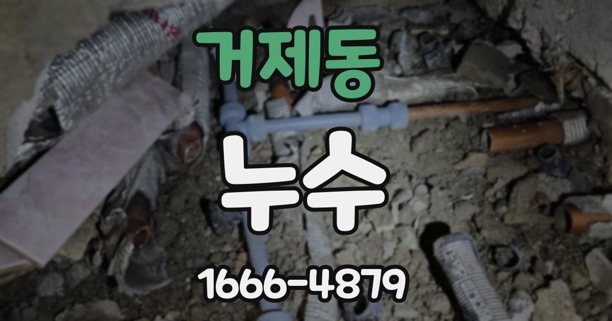 거제동 누수