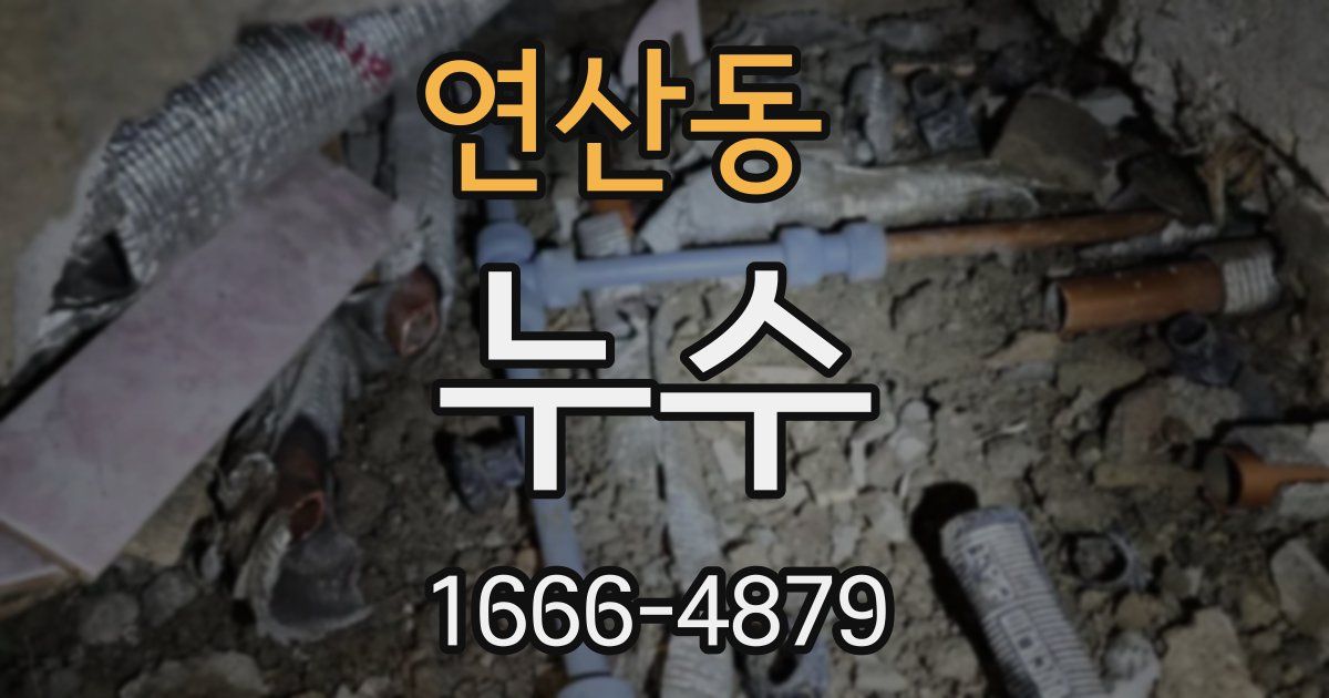 연산동 누수