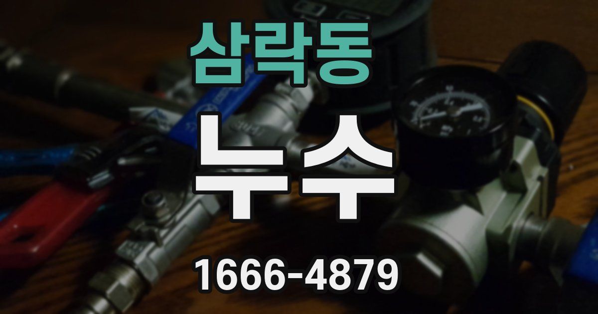 삼락동 누수