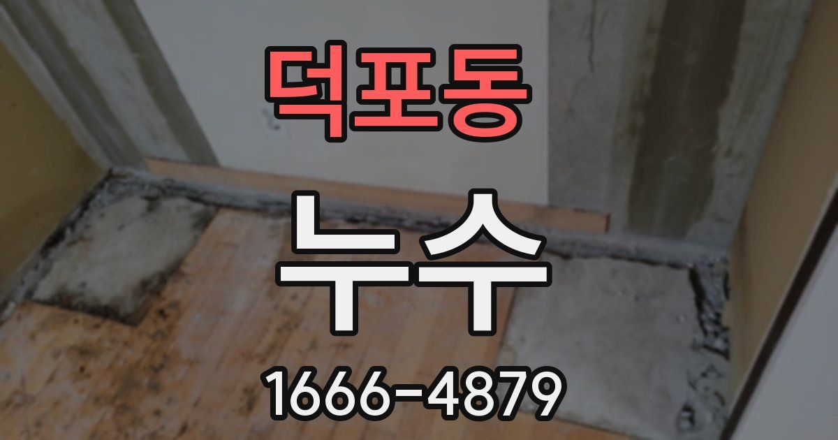 덕포동 누수