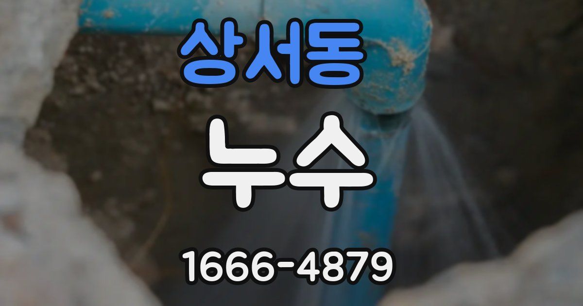 상서동 누수