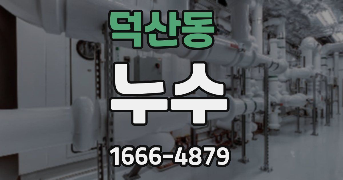 덕산동 누수