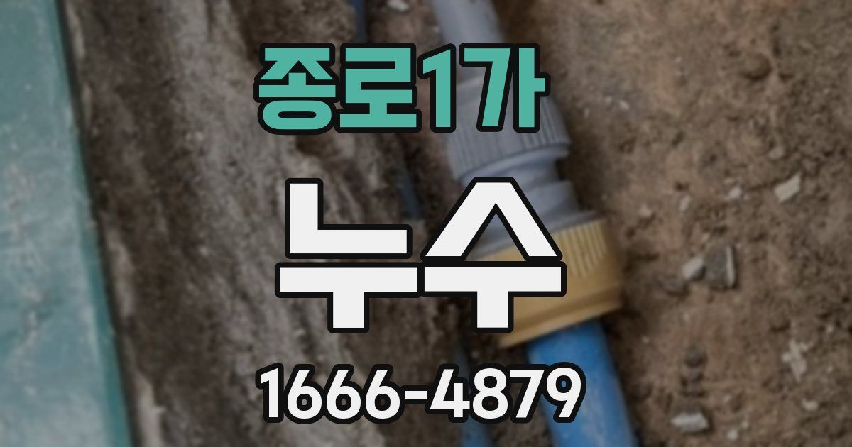 종로1가 누수