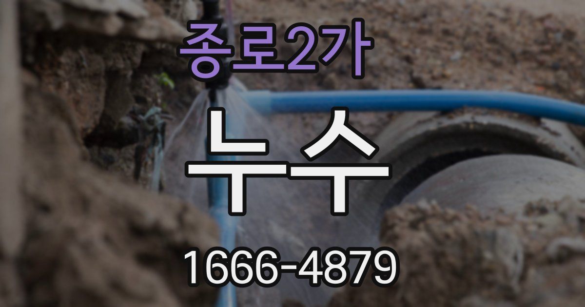 종로2가 누수