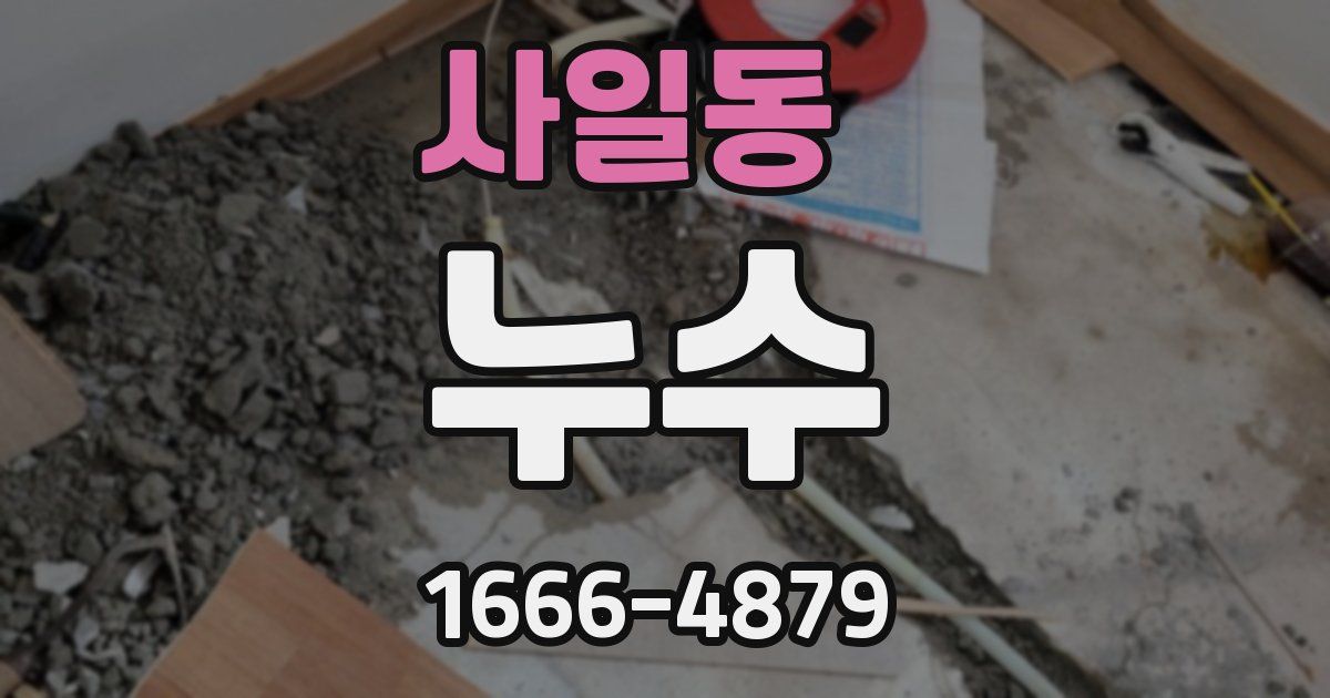 사일동 누수