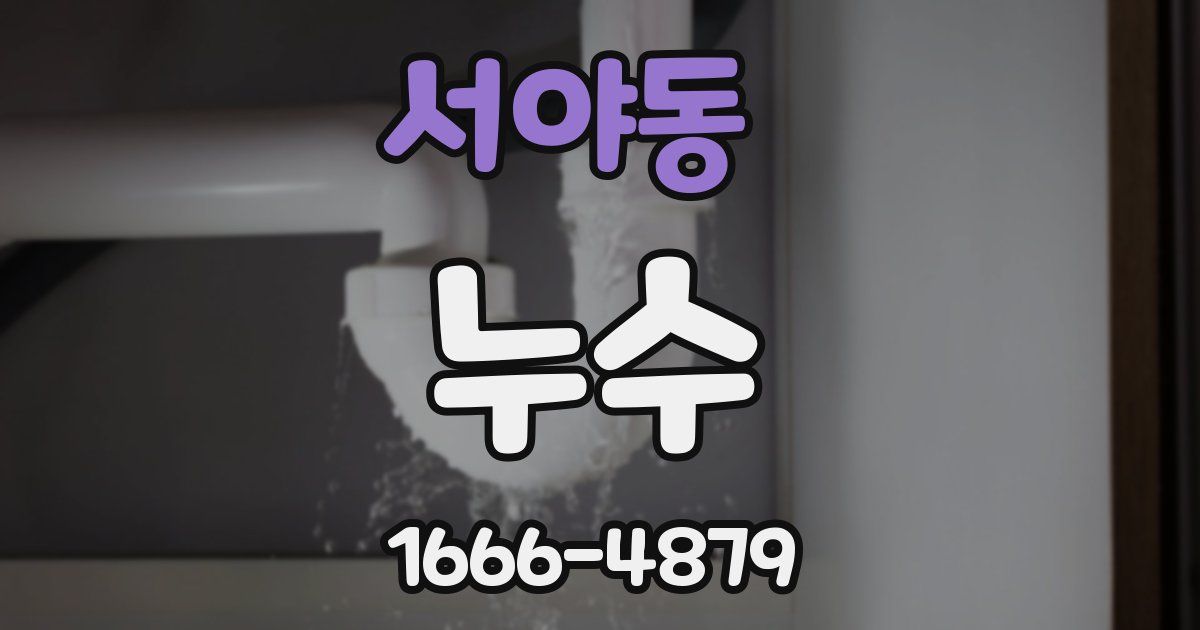 서야동 누수