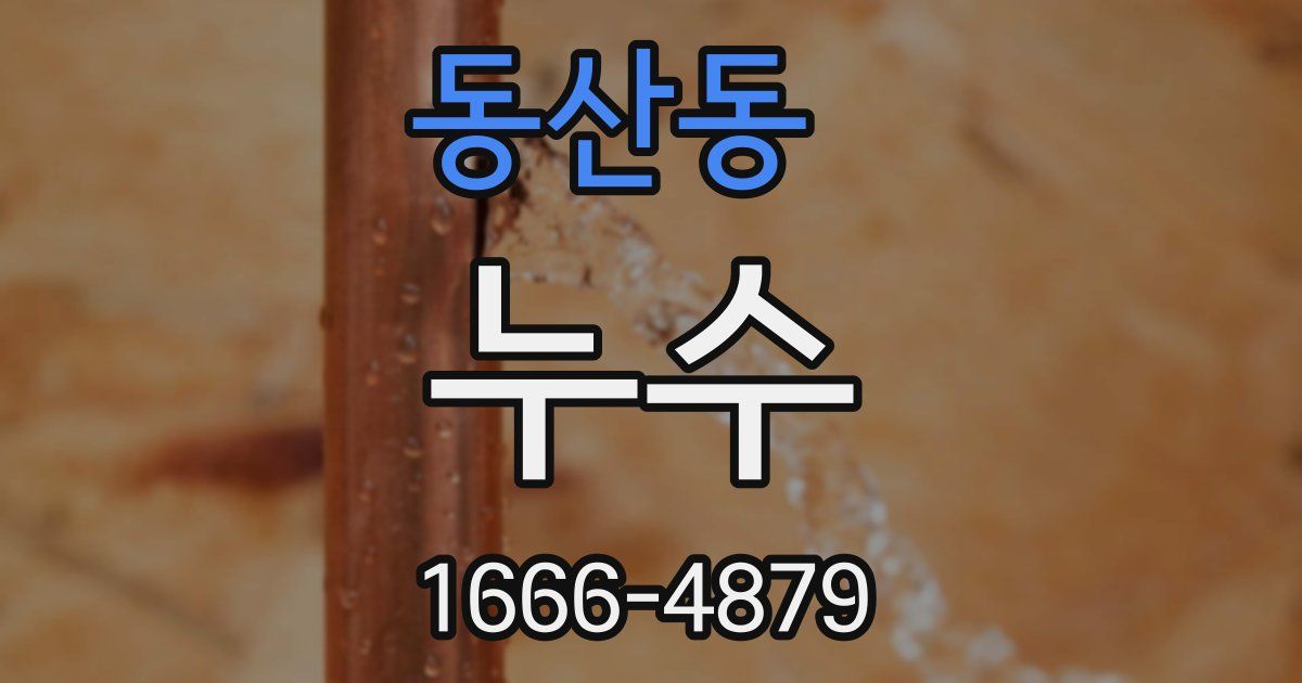 동산동 누수