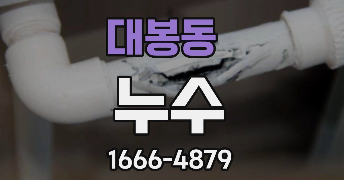 대봉동 누수