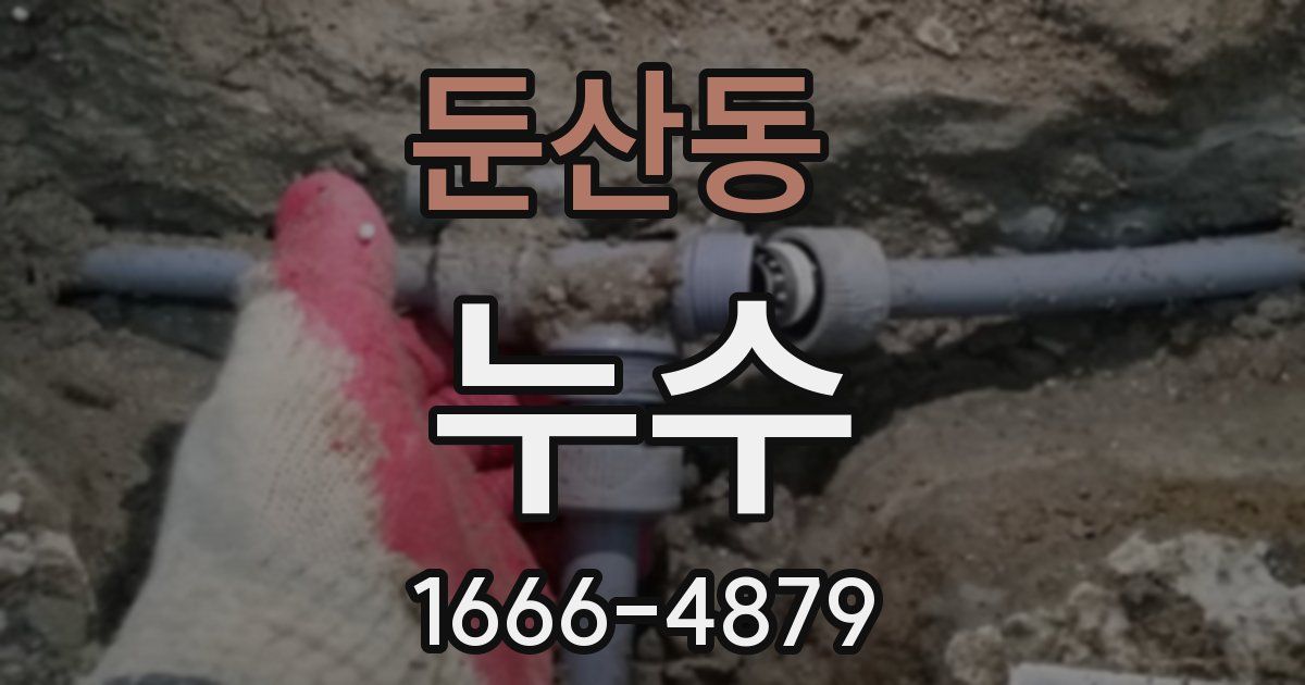 둔산동 누수