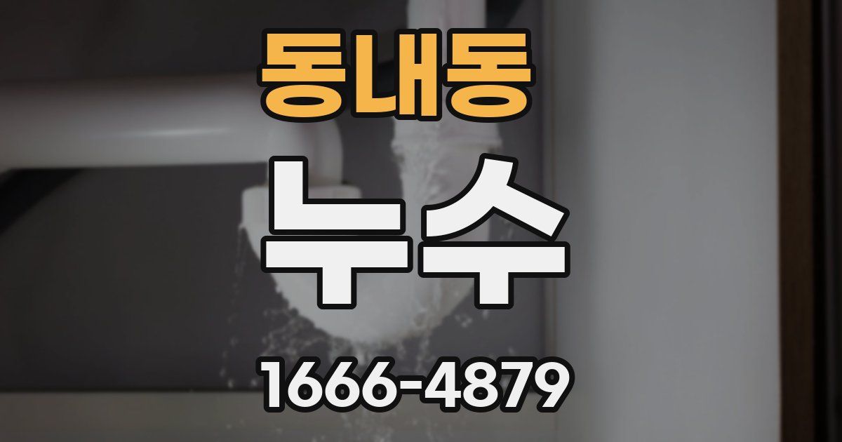 동내동 누수