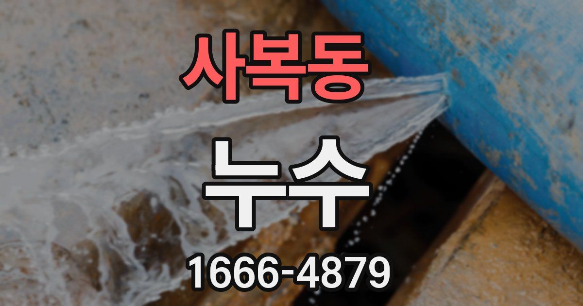 사복동 누수