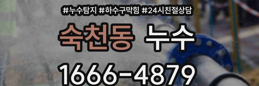 숙천동 누수