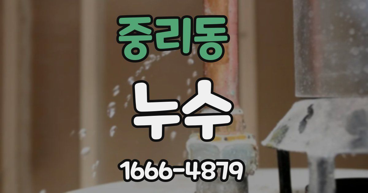 중리동 누수