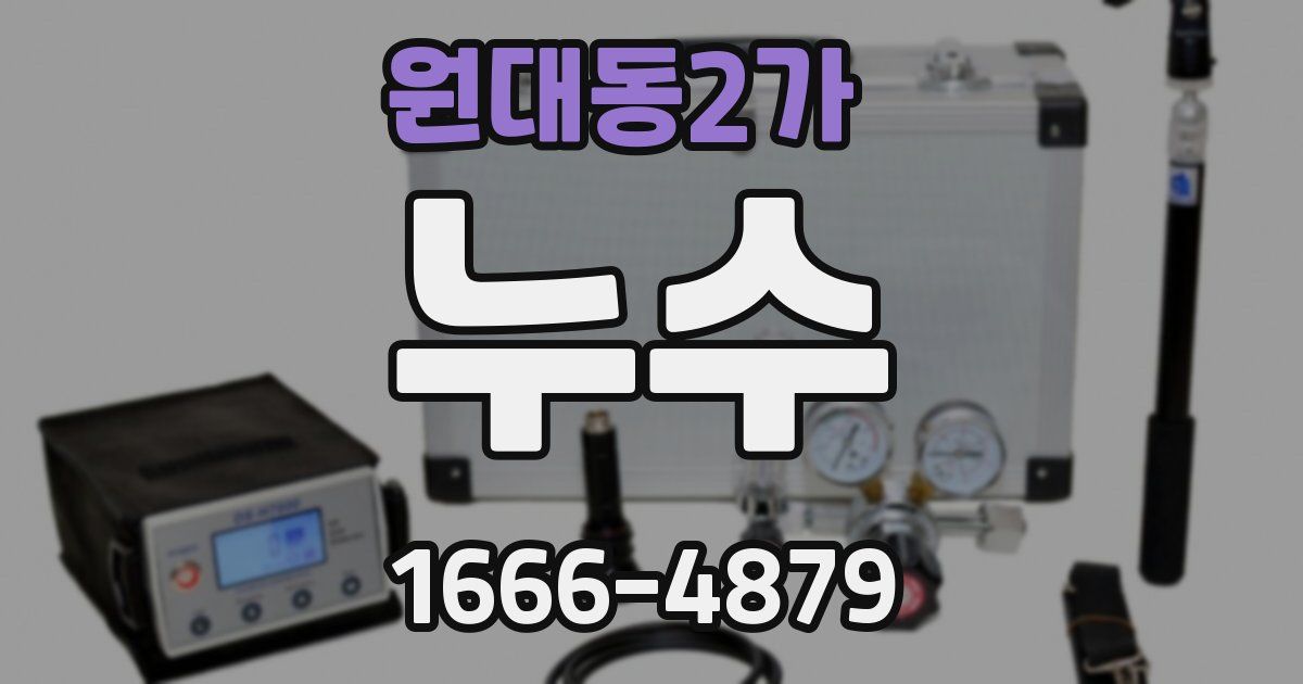 원대동2가 누수