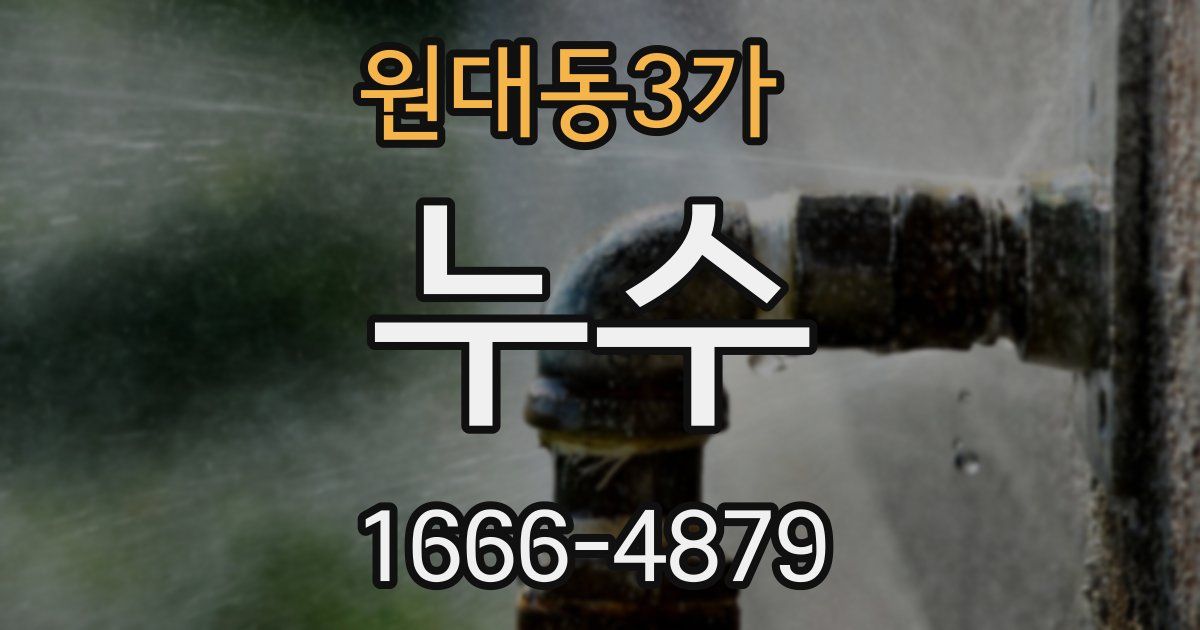 원대동3가 누수