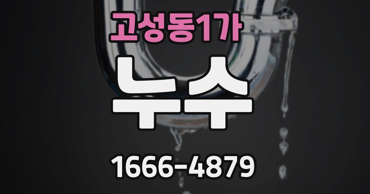 고성동1가 누수
