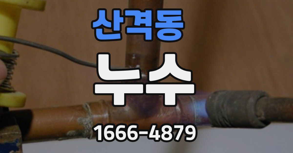 산격동 누수