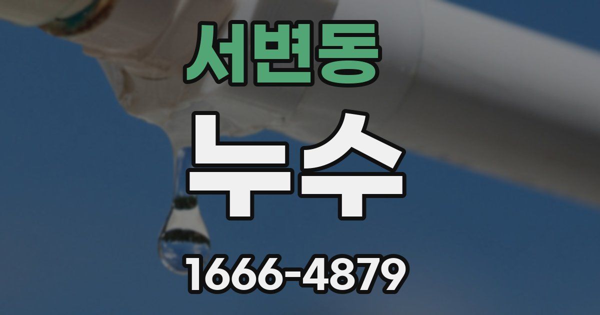 서변동 누수
