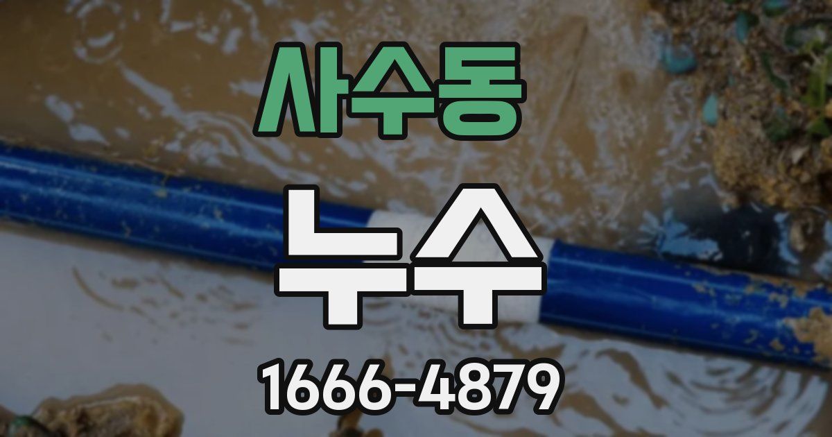 사수동 누수