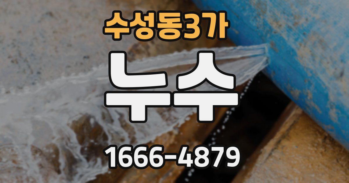 수성동3가 누수