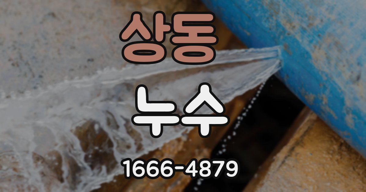 상동 누수