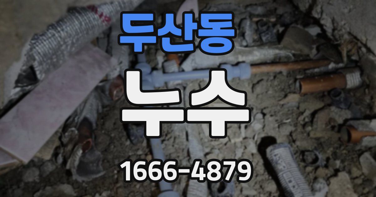 두산동 누수