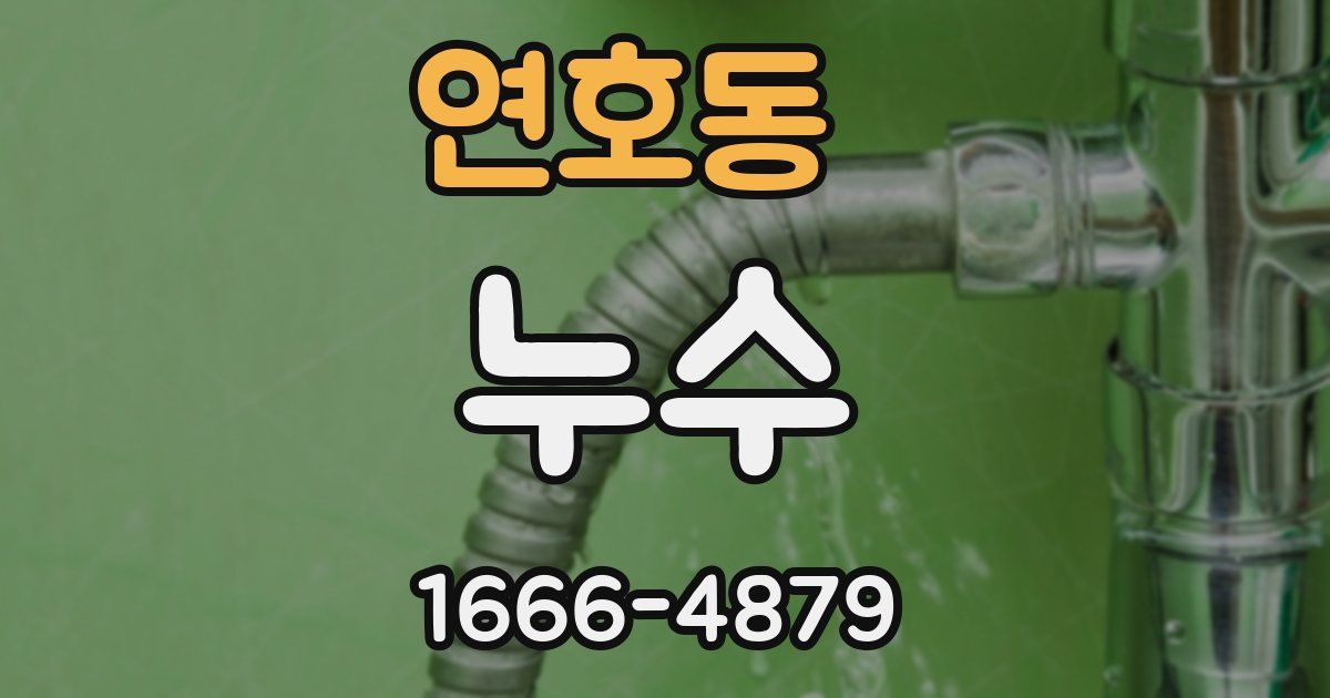 연호동 누수